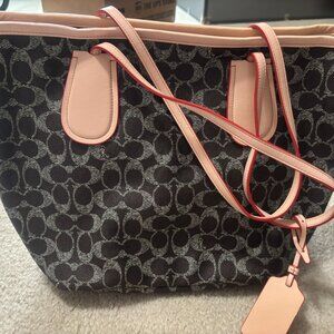 Coach Black and Pink Tote Bag